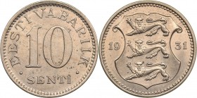 Estonia 10 senti 1931
2.52 g. UNC/UNC Mint luster. KM# 12