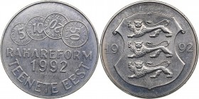 Estonia Medal for Service - Monetary Reform 1992
5.38 g. UNC/UNC