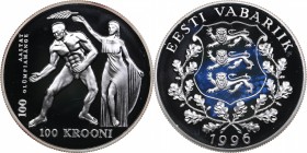 Estonia 100 krooni 1996 - Olympics
27.88 g. PROOF