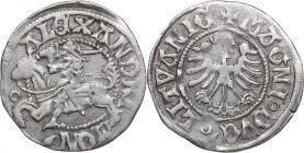 Lithuania 1/2 grosz ND - Alexander Jagiellon (1492-1506)
1.31 g. VF/VF Ag.