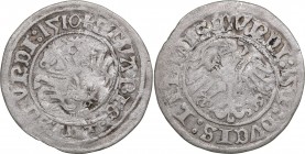 Lithuania 1/2 grosz 1510 - Sigismund I (1506-1548)
0.93 g. F/F Ag. Double strike.