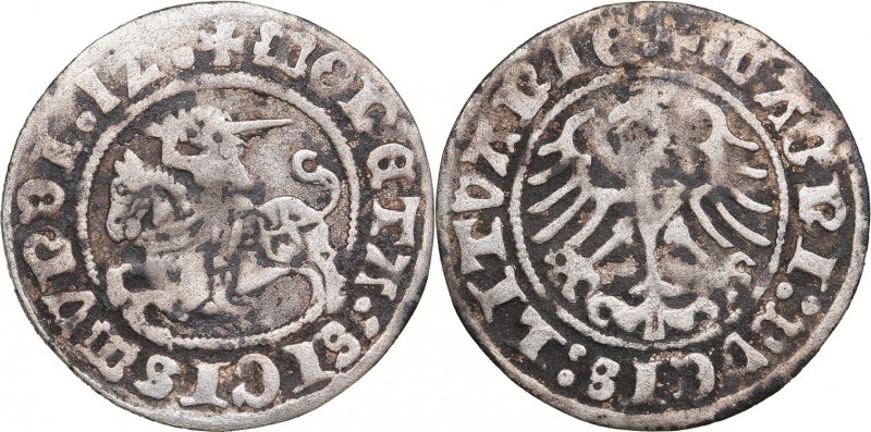 Lithuania 1/2 grosz 1512 - Sigismund I (1506-1548)
1.03 g. F/F Ag.