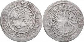Lithuania 1/2 grosz 1521 - Sigismund I (1506-1548)
1.11 g. VF/VF Ivanauskas# 1SS242-9.