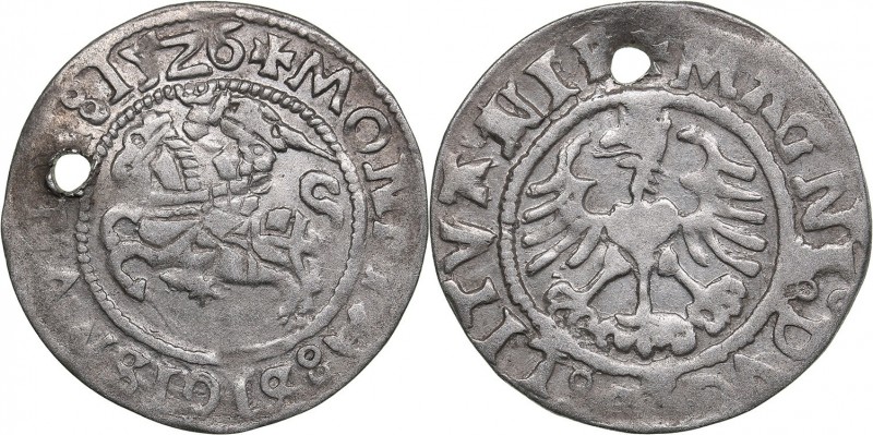 Lithuania 1/2 grosz 1526 - Sigismund I (1506-1548)
1.18 g. VF/VF The hole. Kop....