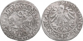 Lithuania 1/2 grosz 1559 - Sigismund II Augustus (1545-1572)
1.03 g. VF/VF Kop. 3258, Ivanauskas# 4SA439-24 RR Rare!