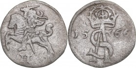 Lithuania 2 denars 1566 - Sigismund II Augustus (1545-1572)
0.54 g. VF/VF Ivanauskas# 3SA1-1. Kopicki# 3227.