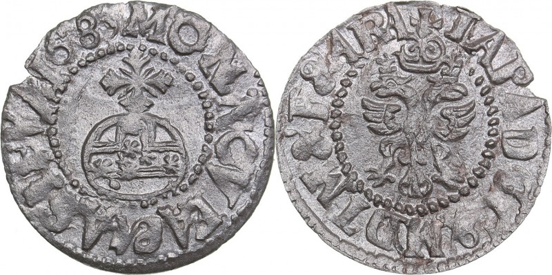 Russia Chekh 1686 - Sophia, Regent for Ivan and Peter (1682-1689)
0.75 g. AU/AU...