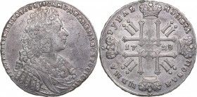 Russia Rouble 1728 - Peter II (1727-1729)
27.87 g. XF/XF Mint luster. Bitkin# 54.
