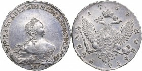 Russia Rouble 1754 СПБ-IM- Elizabeth (1741-1762)
26.03 g. AU/UNC Mint luster. Very rare condition. Bitkin# 273.