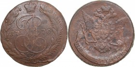 Russia 5 kopecks 1770 ЕМ - Catherine II (1762-1796)
54.34 g. VF/VF Bitkin# 619.