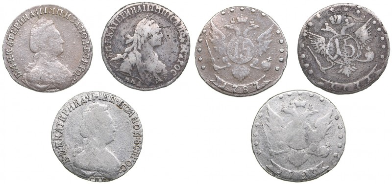 Russia 15 kopecks 1771-1790 - Catherine II (1762-1796) (3)
1771, 1787, 1790. So...