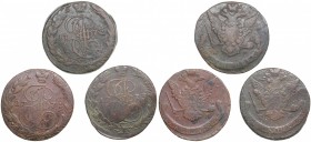 Russia 5 kopecks 1772-1774 EM - Catherine II (1762-1796) (3)
1772, 1773, 1774