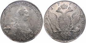 Russia Rouble 1775 СПБ-ОЛ - Catherine II (1762-1796) NGC MS 61
Fresh mint luster. Very rare condition! Bitkin# 219.