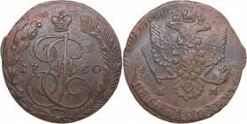 Russia 5 kopecks 1780 ЕМ - Catherine II (1762-1796)
45.15 g. VF/VF Bitkin# 631.