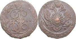 Russia 5 kopecks 1788 ЕМ - Catherine II (1762-1796)
47.87 g. XF+/XF Bitkin# 642.