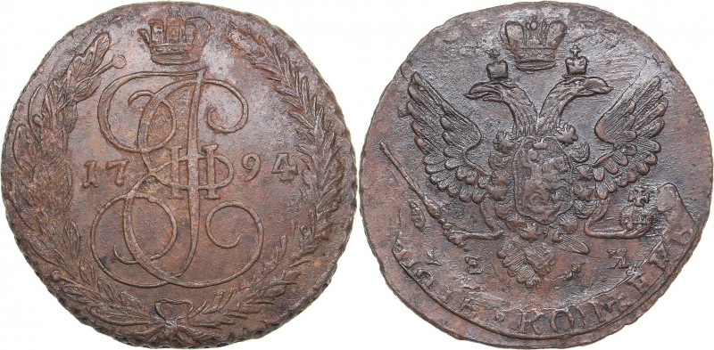 Russia 5 kopecks 1794 ЕМ - Catherine II (1762-1796)
43.47 g. AU/AU Bitkin# 648....