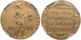 Russia Ducat 1818 - Russian imitation of Netherlands gold ducat NGC AU 53
Mint luster. St. Petersburg mint. Gold. Bitkin# 19. Rare!