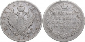 Russia Rouble 1819 СПБ-ПС - Alexander I (1801-1825)
20.35 g. VF/F Bitkin# 127.