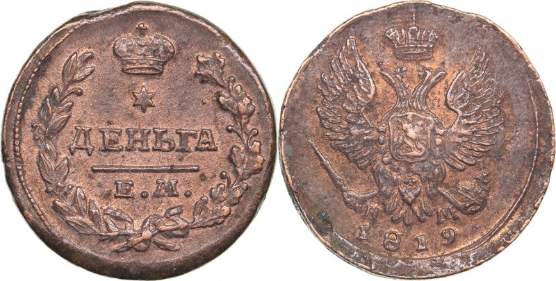 Russia Denga 1819 ЕМ-НМ - Alexander I (1801-1825)
4.37 g. UNC/AU Mint luster. R...
