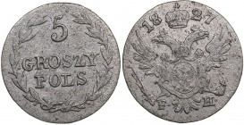 Russia - Polad 5 grosz 1827 FH - Nicholas I (1826-1855)
1.34 g. VF/VF Bitkin# 1017.