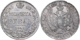 Russia Rouble 1842 СПБ-АЧ- Nicholas I (1826-1855)
20.65 g. XF/XF Bitkin# 185.