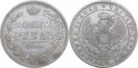 Russia Rouble 1844 MW - Nicholas I (1826-1855)
20.42 g. VF+/F Mint luster. Bitkin# 423.