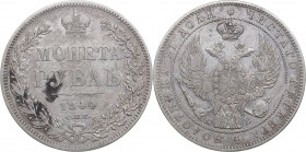 Russia Rouble 1844 СПБ-КБ - Nicholas I (1826-1855)
20.40 g. VF/VF Bitkin# 205.