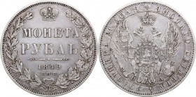 Russia Rouble 1849 СПБ-ПА- Nicholas I (1826-1855)
20.76 g. VF+/XF- Bitkin# 224.