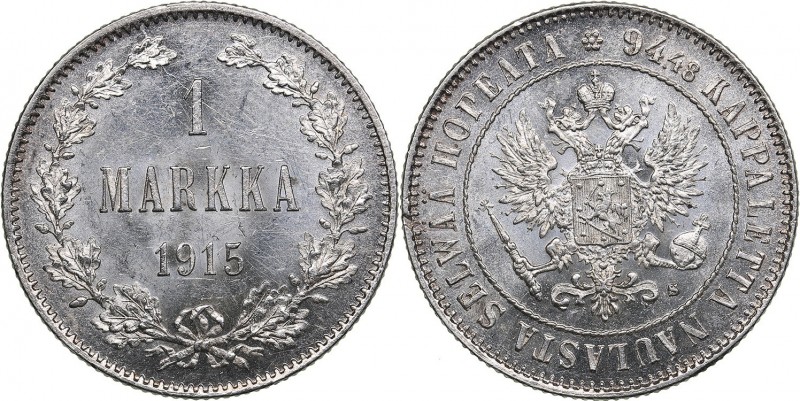 Russia - Grand Duchy of Finland 1 markkaa 1915 S - Nicholas II (1894-1917)
5.20...