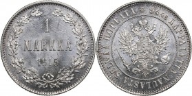 Russia - Grand Duchy of Finland 1 markkaa 1915 S - Nicholas II (1894-1917)
5.20 g. AU/UNC Bitkin# 401.