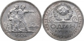 Russia - USSR Rouble 1924 ПЛ
19.95 g. XF/XF Mint luster. Fedorin# 10.