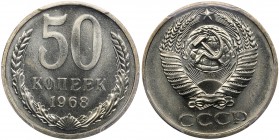 Russia - USSR 50 kopecks 1968 PCGS MS66
Mint luster. Rare condition! Fedorin# 31.