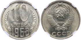 Russia - USSR 10 kopecks 1968 NGC MS 67
Mint luster. Rare condition! Rare!