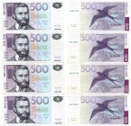 Estonia 500 krooni 2007 (4)
Various series and condition. 4 pc = 2000 EEK. Sold as is, no returns or refunds.