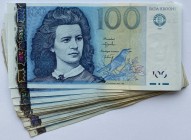 Estonia 100 krooni 1999 (20)
Various series and condition. 20 pc = 2000 EEK. Sold as is, no returns or refunds.