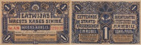 Latvia 1 roubles 1919 A
F