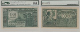 Germany - Lithuania Kowno (Kaunas) 1000 mark 1918 PMG 64
Rare condition. Pick# R134a. Rare!