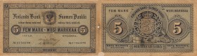 Russia - Finland 5 markkaa 1886
VG Rare!