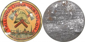 Estonia badge Tallinn Voluntary Fire Fighting Association 1862
1.00 g. 28mm.