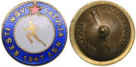 Russia - USSR sport badge Estonian SSR - Latvian SSR 1947
2.26/2.84 g. 15mm.