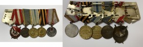 Russia - USSR orders and medals block
Order of the Red Banner; Medal For Battle Merit; Medal For the Defence of the Soviet Transarctic; Medal For the...
