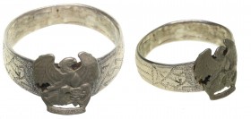 Estonian Young Eagles (Estonian youth organisation) ring before 1940
4.17 g. 20mm. Sold as is, no return or refund.