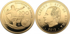 Additional lot: Spain 200 euro 2012 - Football
13.5 g. PROOF Box and certificate. Gold.