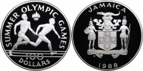 Additional lot: Jamaica 100 dollars 1988 Olympics
135.97 g. PROOF