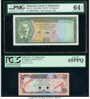 Afghanistan Bank of Afghanistan; D Afghan Bank 50; 20 Afghanis ND (1948); (1978) Pick 32; 53A PMG Choice Uncirculated 64 EPQ; PCGS Currency Gem New 65...