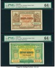 Armenia Government Bank 50; 100 Rubles 1919 Pick 30; 31 Two Examples PMG Choice Uncirculated 64 EPQ (2); Austria Austrian-Hungarian Bank 1000 Kronen 1...