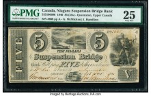 Canada Queenston, UC- Niagara Suspension Bridge Bank $5 (25s) 13.10.1840 Ch.# 535-10-06-06 PMG Very Fine 25. 

HID09801242017

© 2020 Heritage Auction...