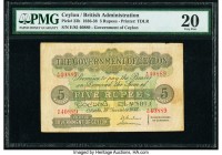 Ceylon Government of Ceylon 5 Rupees 10.11.1938 Pick 23b PMG Very Fine 20. 

HID09801242017

© 2020 Heritage Auctions | All Rights Reserved