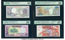 Chad Banque Des Etats De L'Afrique Centrale 1000 Francs 1980-84 Pick 7 PMG Gem Uncirculated 66 EPQ; Rwanda Banque Nationale du Rwanda 5000 Francs 1.1....