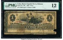 Cuba El Banco Espanol de la Habana 1 Peso 6.8.1883 Pick 27e PMG Fine 12. Paper pulls; pieces missing.

HID09801242017

© 2020 Heritage Auctions | All ...